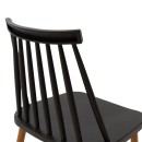 Καρέκλα Aurora pakoworld PP μαύρο-φυσικό πόδι 43x48x79εκ. | Συσκευασία 4 τμχ
